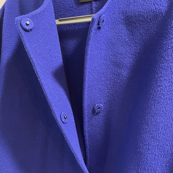 Theory Collarless 90% Wool 10% Cashmere Coat - Picture 5 of 5